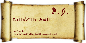 Mailáth Judit névjegykártya